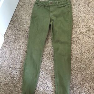Mid-rise Olive green jeans
